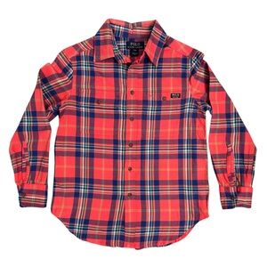 Polo by Ralph Lauren Kids Plaid Button-Down Shirt sz S